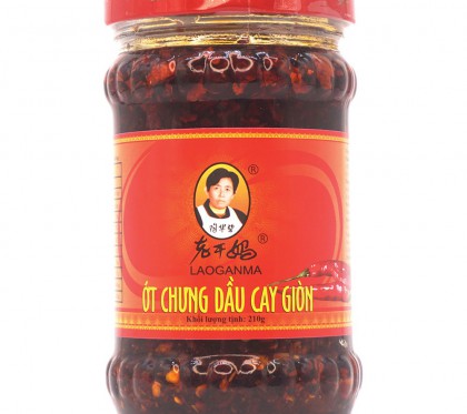Ớt Chưng Dầu Laoganma Vị Cay Giòn 210gr - Fried Chilli in Oil Laoganma 